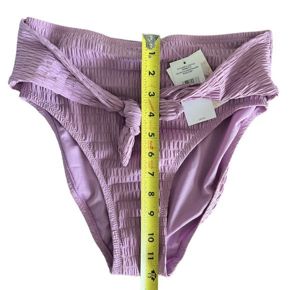 Jessica Simpson Womens Textured Front Tie Swim Bottom Separates - Rose Dust Sz S - Picture 6 of 6